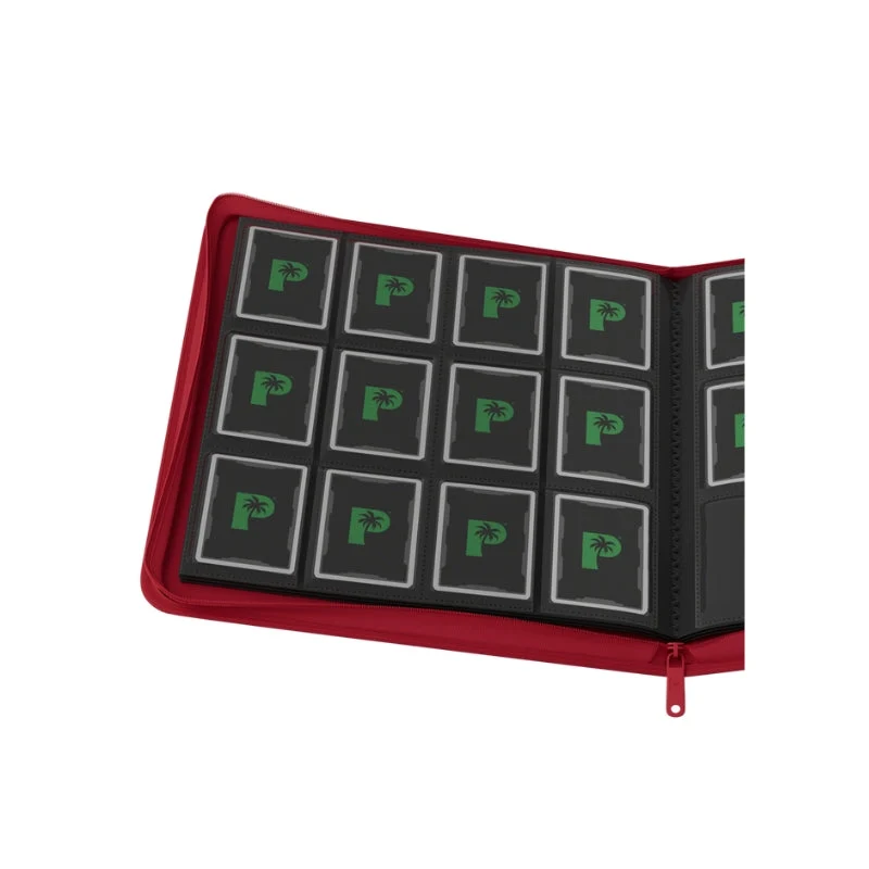 Palms Off Gaming Collector's Series 12 Pocket Zip Trading Card Binder - Red