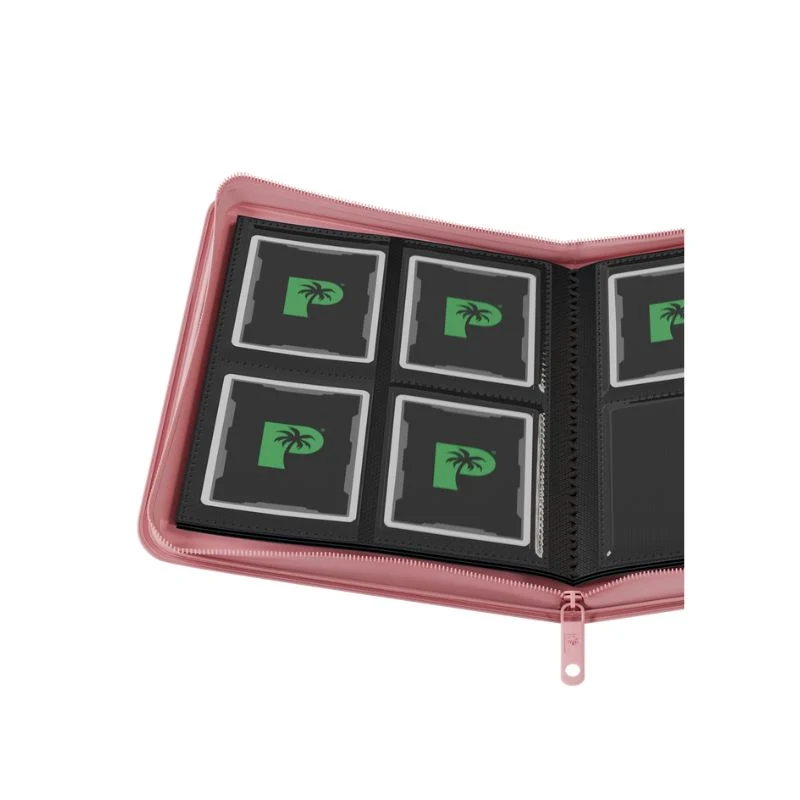 Palms Off Gaming Collector's Series 4 Pocket Zip Trading Card Binder - Pink