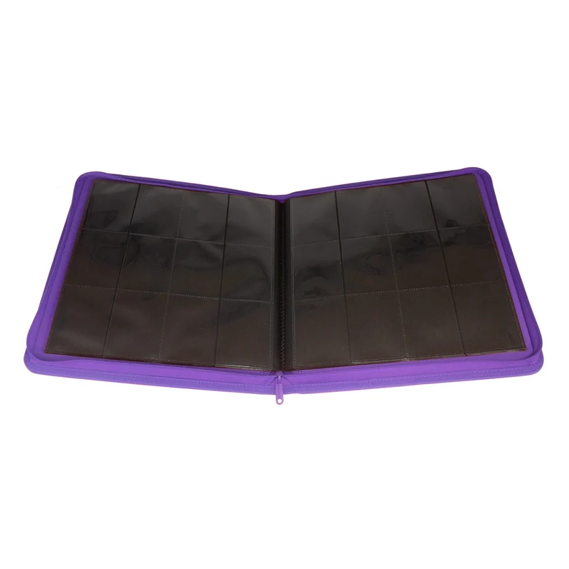 Palms Off Gaming STEALTH 12 Pocket Zip Trading Card Binder - Purple