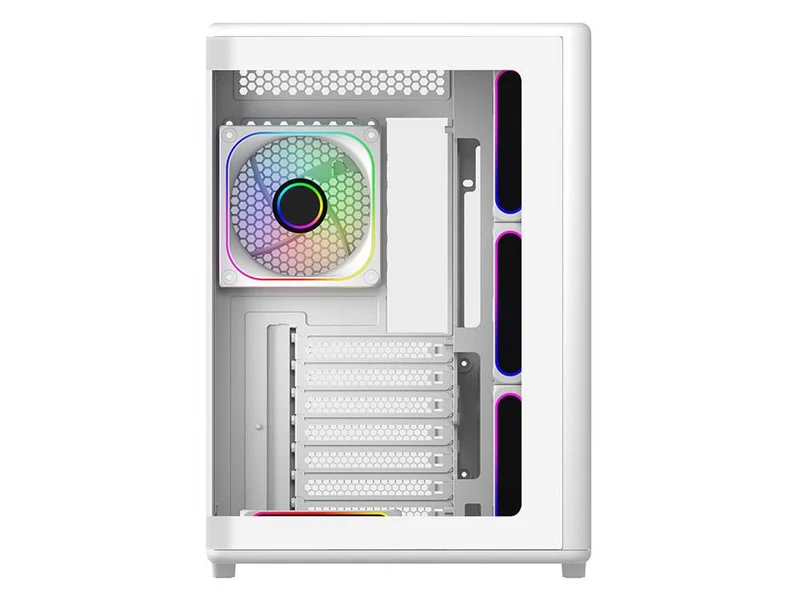 Cooler Master 600 Curved Tempered Glass Dual-Chamber ATX Case - White