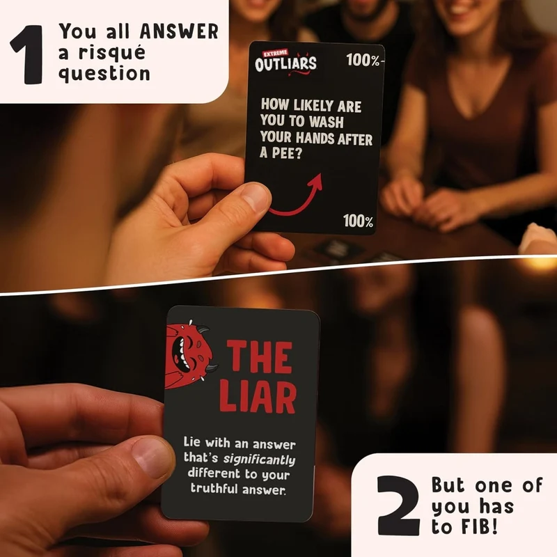Confident Games Extreme Outliars Outrageous Bluffing Party Game