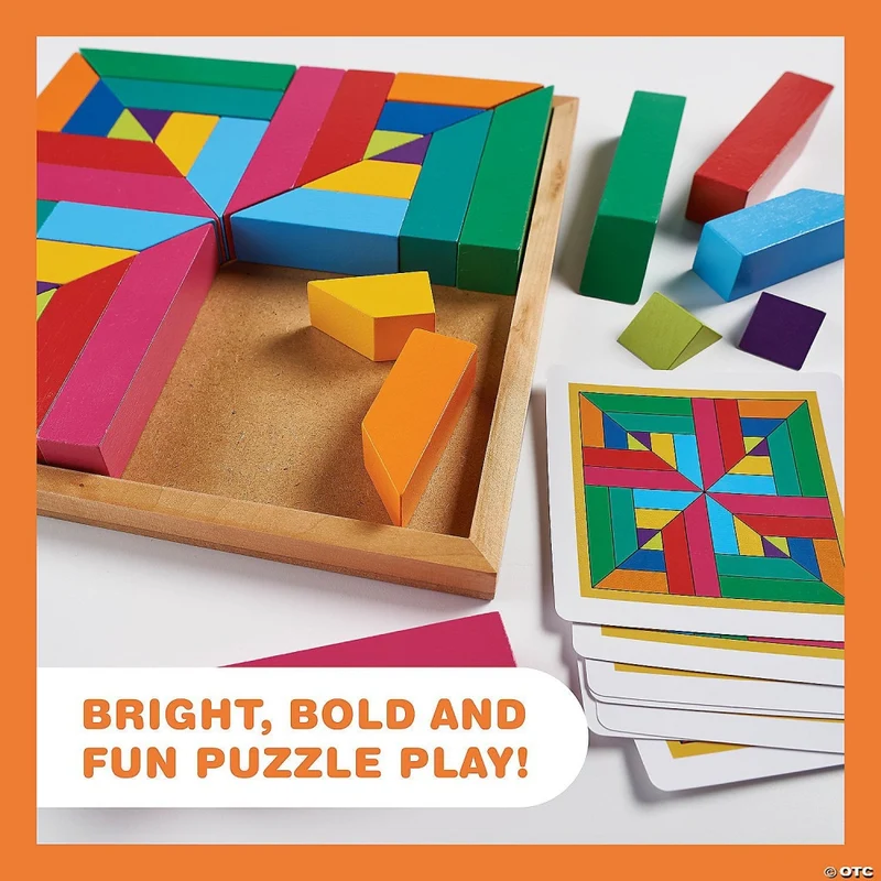 Mindware Pattern Play Colour By Design Educational Wooden Blocks