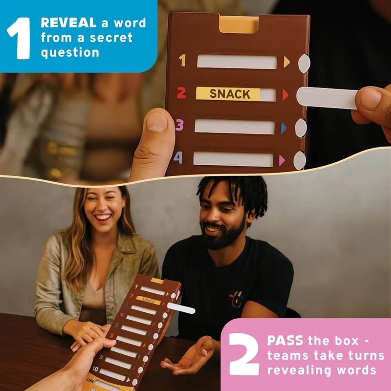 Confident Games In A Nutshell Slide & Reveal Word Guessing Board Game