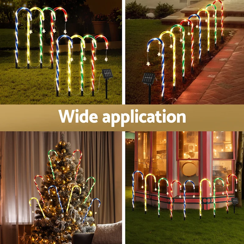 Jingle Jollys 8 PCS Christmas Lights Path Ground Light Garden Decorations 72 LED