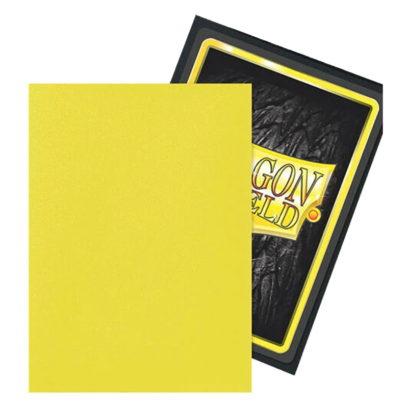 Arcane Tinmen Dragon Shield Standard 100ct Dual Matte Lightning Yellow Sleeves 63x88mm