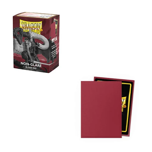 Arcane Tinmen Dragon Shield Standard 100ct Non Glare Matte Blood Red Sleeves 63x88mm