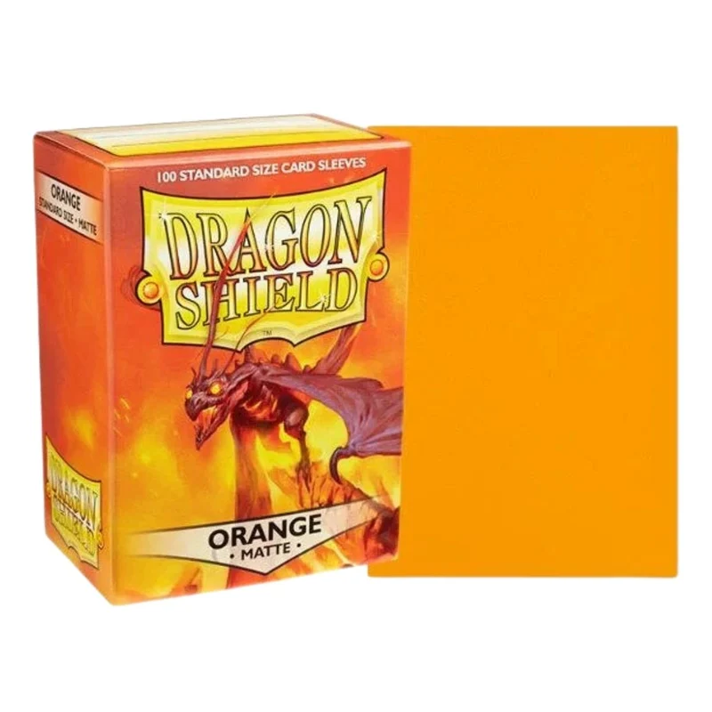 Arcane Tinmen Dragon Shield Standard 100ct Matte Orange Sleeves 63x88mm