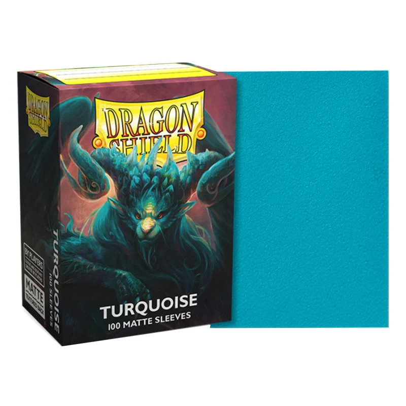 Arcane Tinmen Dragon Shield Standard 100ct Matte Turquoise Sleeves 63x88mm
