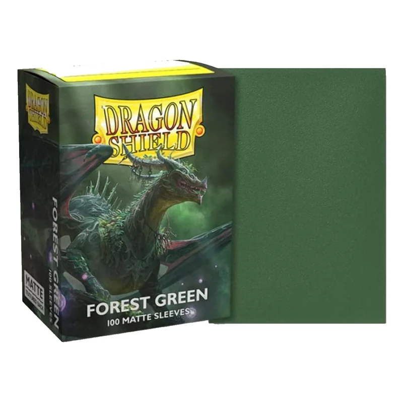 Arcane Tinmen Dragon Shield Standard 100ct Matte Forest Green Sleeves 63x88mm
