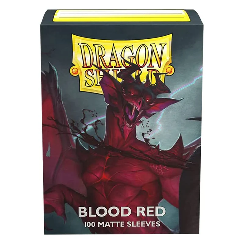 Arcane Tinmen Dragon Shield Standard 100ct Matte Blood Red Sleeves 63x88mm