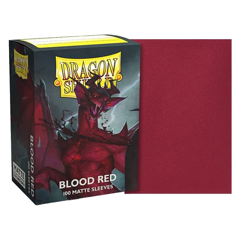 Arcane Tinmen Dragon Shield Standard 100ct Matte Blood Red Sleeves 63x88mm