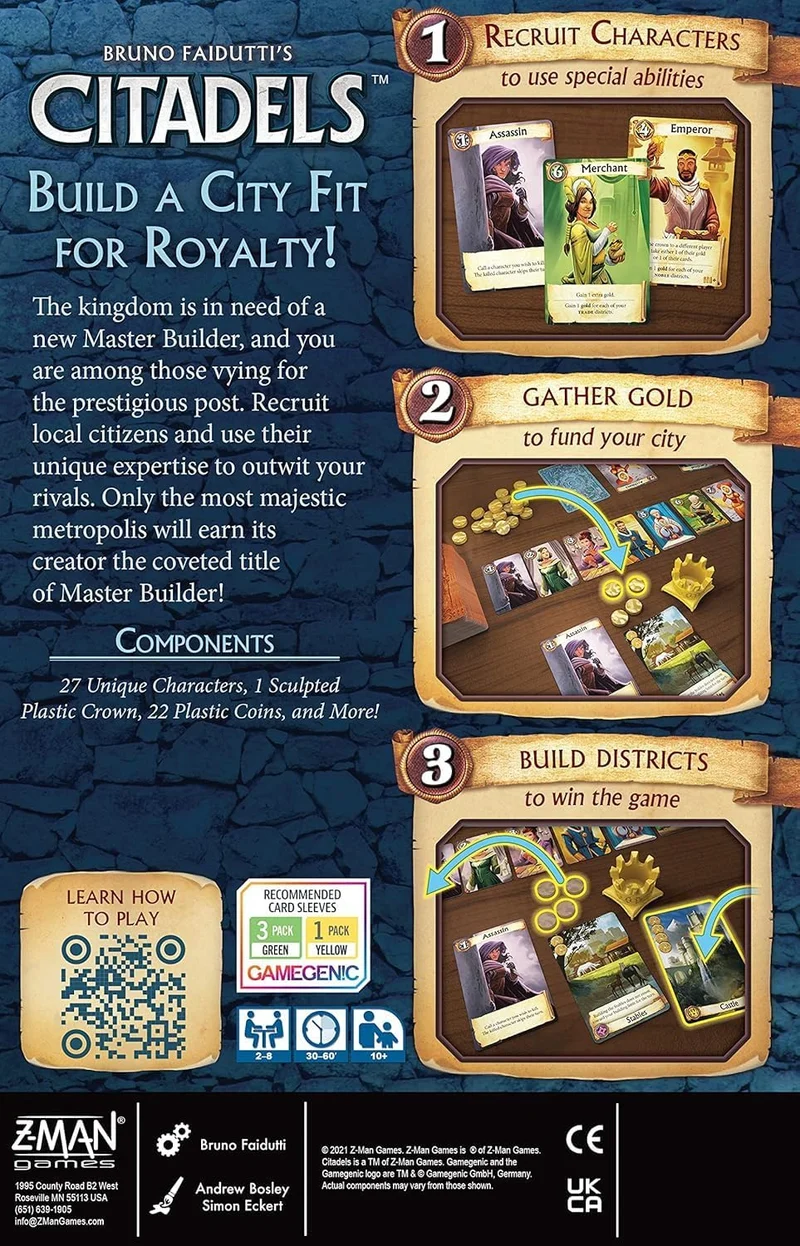 Z-Man Games Citadels Revised Edition