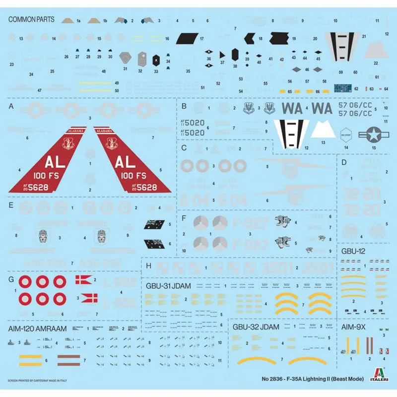 Italeri 1/48 F-35A Lightning II (Beast Mode) - Aus Decals