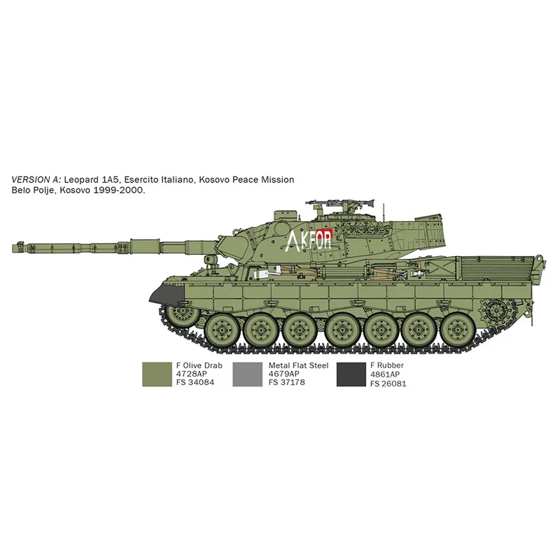 Italeri 1/35 Leopard 1 A5 Tank Scaled Plastic Model Kit