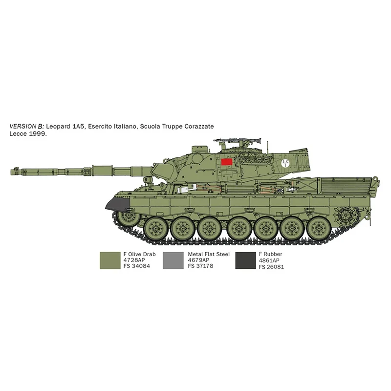 Italeri 1/35 Leopard 1 A5 Tank Scaled Plastic Model Kit