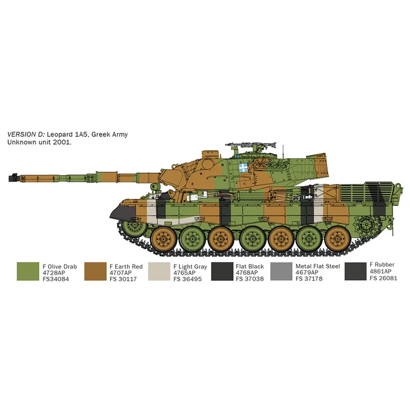Italeri 1/35 Leopard 1 A5 Tank Scaled Plastic Model Kit