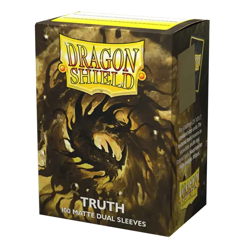 Arcane Tinmen Dragon Shield Standard 100ct Dual Matte Truth Gold Sleeves 63x88mm