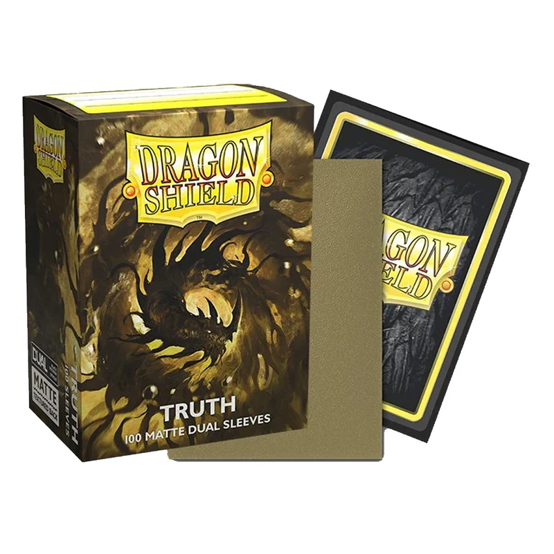 Arcane Tinmen Dragon Shield Standard 100ct Dual Matte Truth Gold Sleeves 63x88mm
