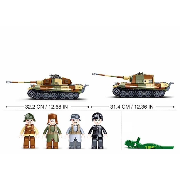 Army Battle of Budapest The King Tiger Heavy Tank 930pcs