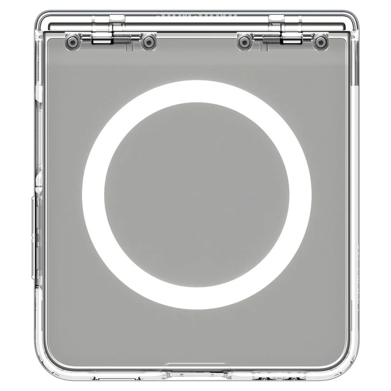Spigen Samsung Galaxy Z Flip 7 Ultra Hybrid Pro (MagFit) Case - Clear Case / White Ring
