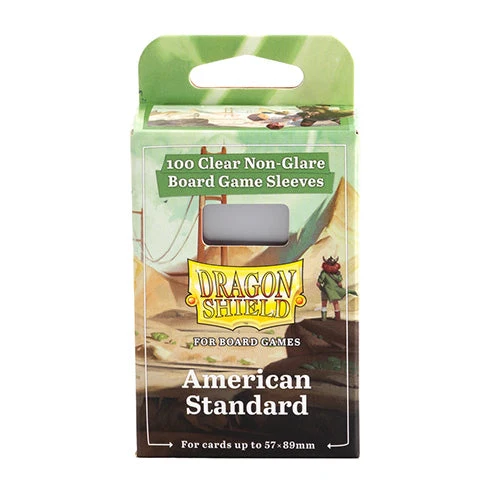 Arcane Tinmen Dragon Shield Board Game Sleeves - Clear Non-Glare - American Standard 57x89mm 100ct