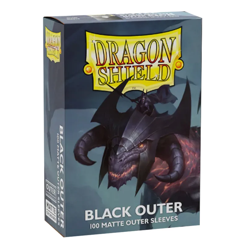 Arcane Tinmen Dragon Shield Matte Black Standard Size Outer Sleeves