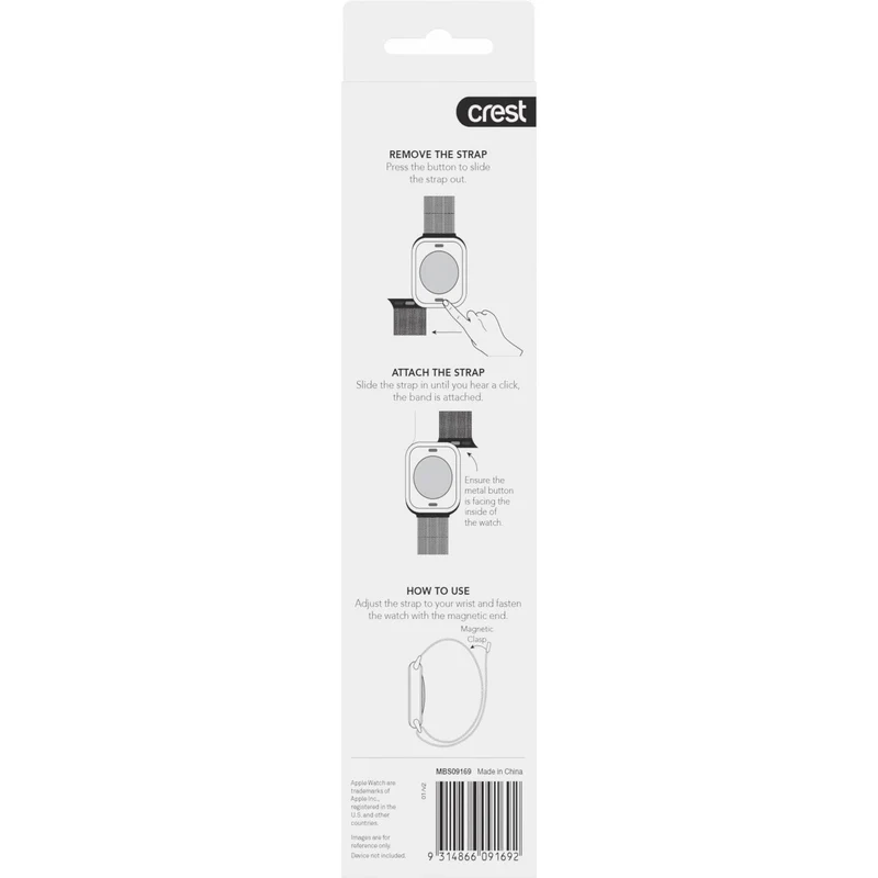 Crest Milanese Watch Strap for Apple Watch 38-41mm (Rose Gold)