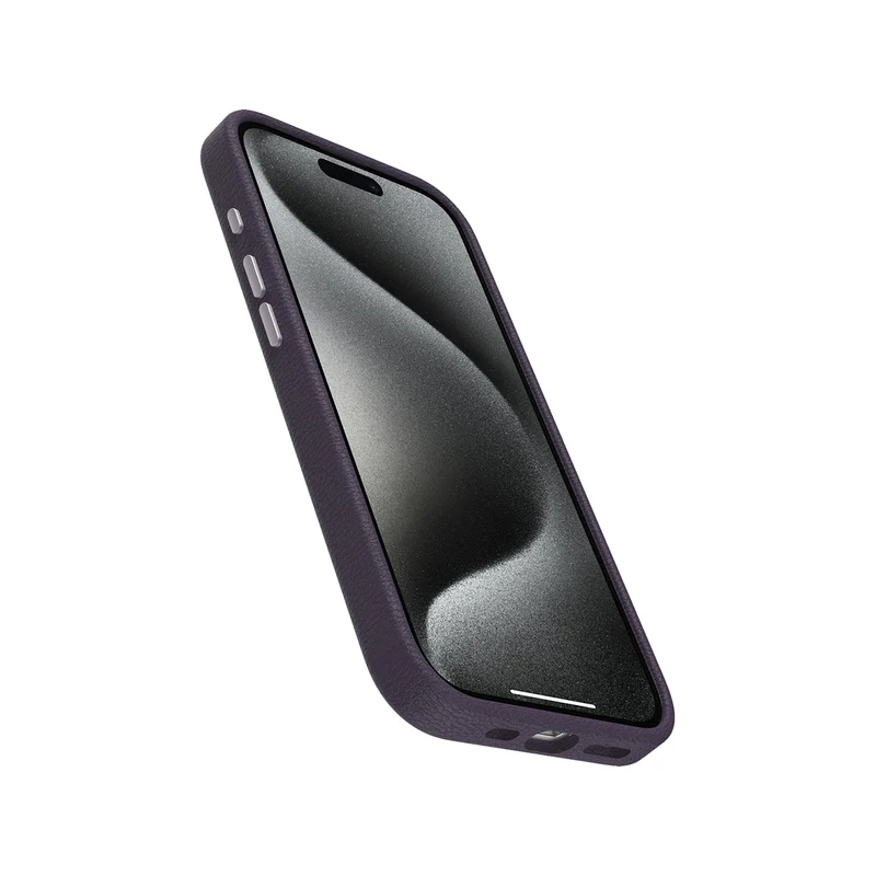 OtterBox Symmetry Cactus Leather Case - iPhone 15 Pro - Purple