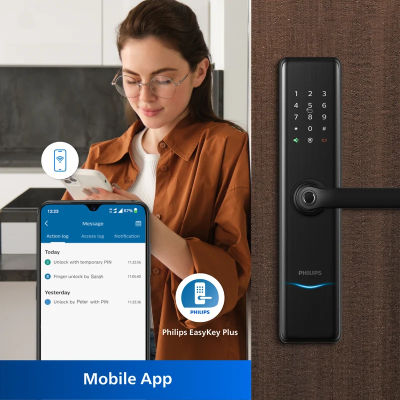 Philips 7300-5HB Smart Handle Lock EasyKey (Black)