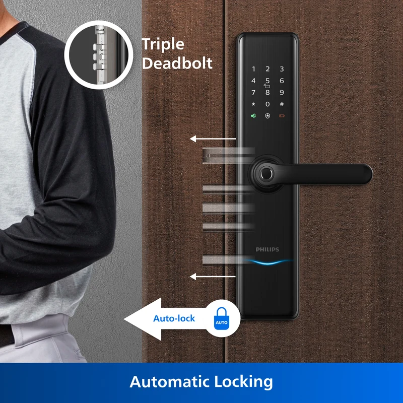 Philips 7300-5HB Smart Handle Lock EasyKey (Black)