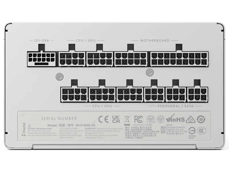 Fractal Design Ion 3 1000W 80 Plus Gold Fully Modular Power Supply (White)