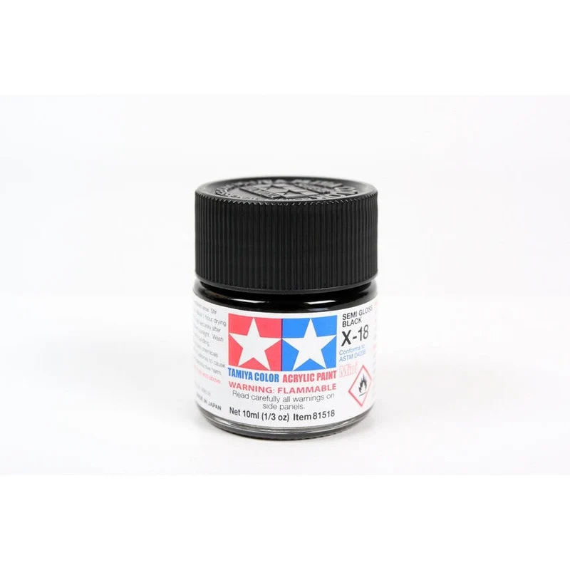 Tamiya Acrylic SemiGloss Black 10ml
