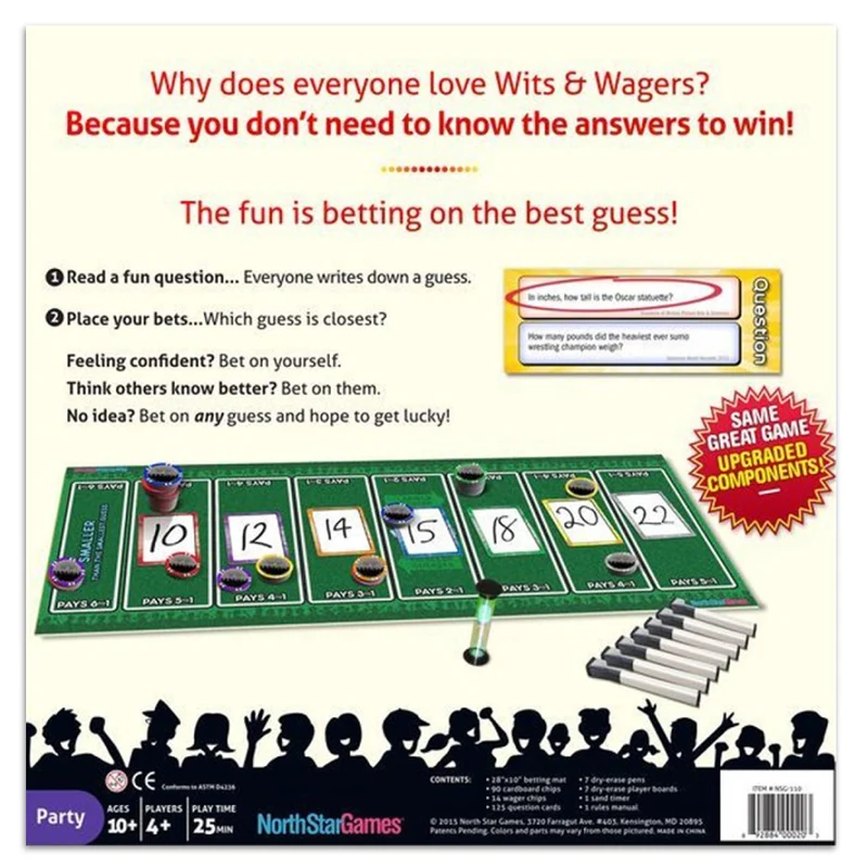 North Star Games Wits and Wagers Deluxe Board Game