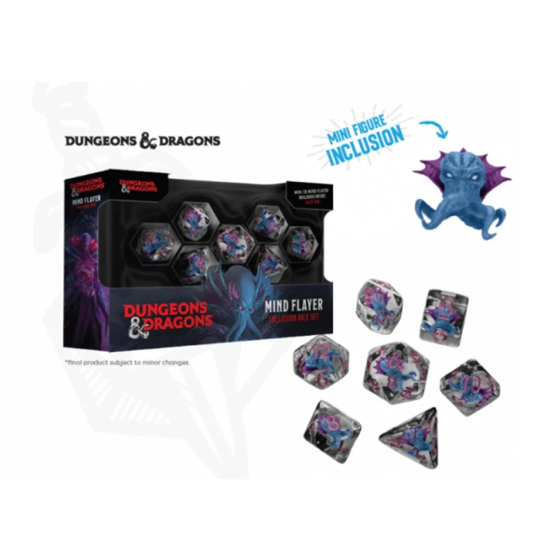 Wizkids MDG D&D Dungeons & Dragons Monsters Resin Inclusion Mind Flayer Dice Set