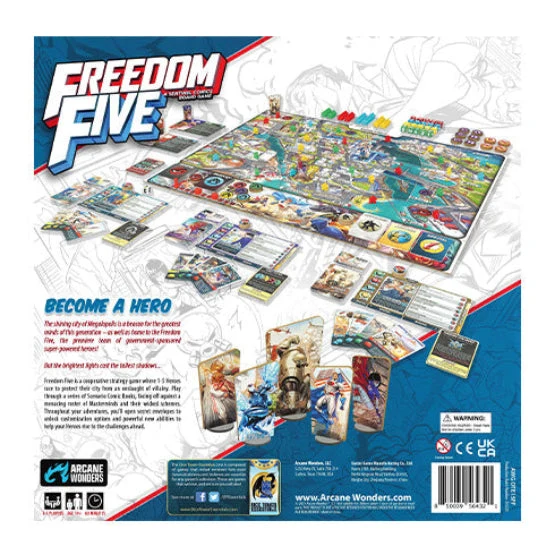 Arcane Wonders Freedom Five: A Sentinel Comics Board Game