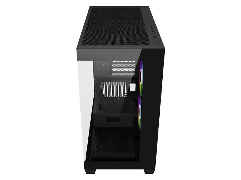 FSP S340 Tempered Glass mATX Case - Black