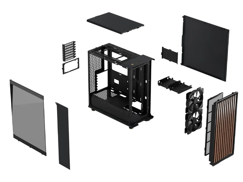 Fractal Design North Mid-Tower Case - Charcoal Black TG Dark