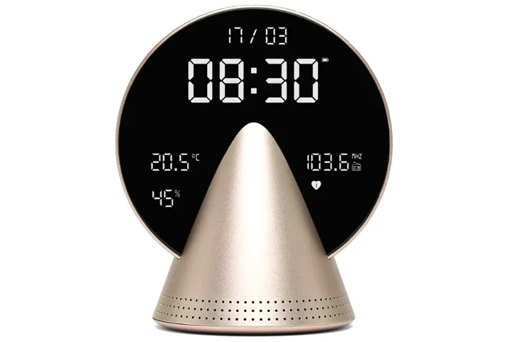 Lexon Conic Radio Alarm Clock With FM Bluetooth Speaker - Gold