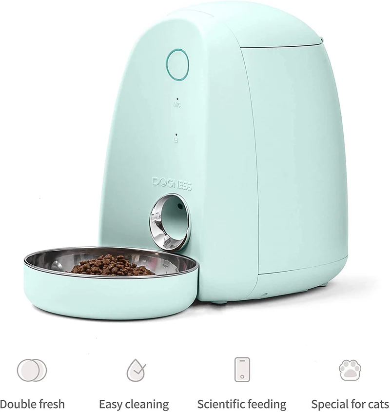 Dogness App Feeder Mini 2L with App Control 2.4GHz Wi-Fi F05 (Mint)