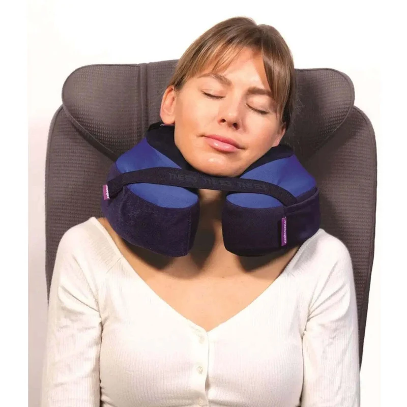 Cabeau The Neck''s Evolution S3 Memory Foam Neck Travel Pillow with Chin and Se (Blue)