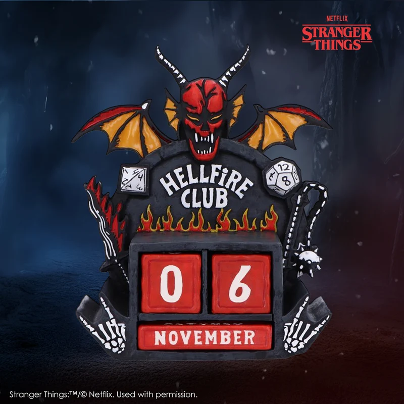 Nemesis Now Stranger Things Hellfire Club Perpetual Calendar