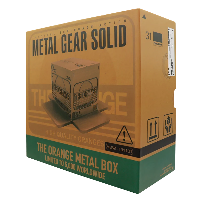 Fanattik Limited Edition Metal Gear Solid 2 Replica Antique Gold Plated Cardboard Box