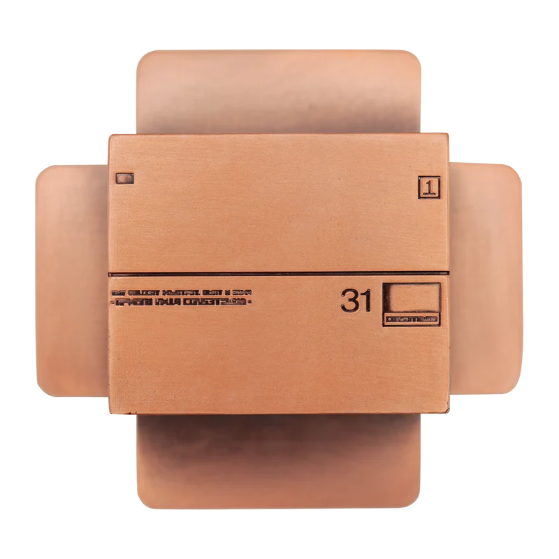 Fanattik Limited Edition Metal Gear Solid 2 Replica Antique Gold Plated Cardboard Box