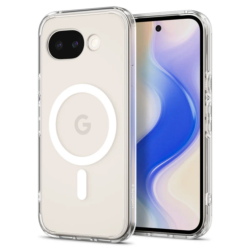 Spigen Google Pixel 10a Ultra Hybrid (MagFit) Case (Clear Case / White Ring)