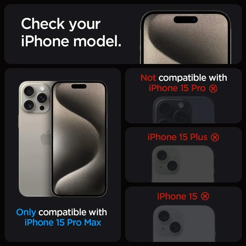 Spigen Apple iPhone 15 Pro Max EZ Fit GLAS.tR Privacy 2PCS Glass Screen Protector - Black