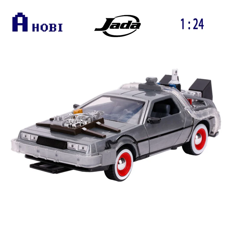 Jada 1:24 Scale Back To The Future Part III Time Machine Raw Metal Diecast Model