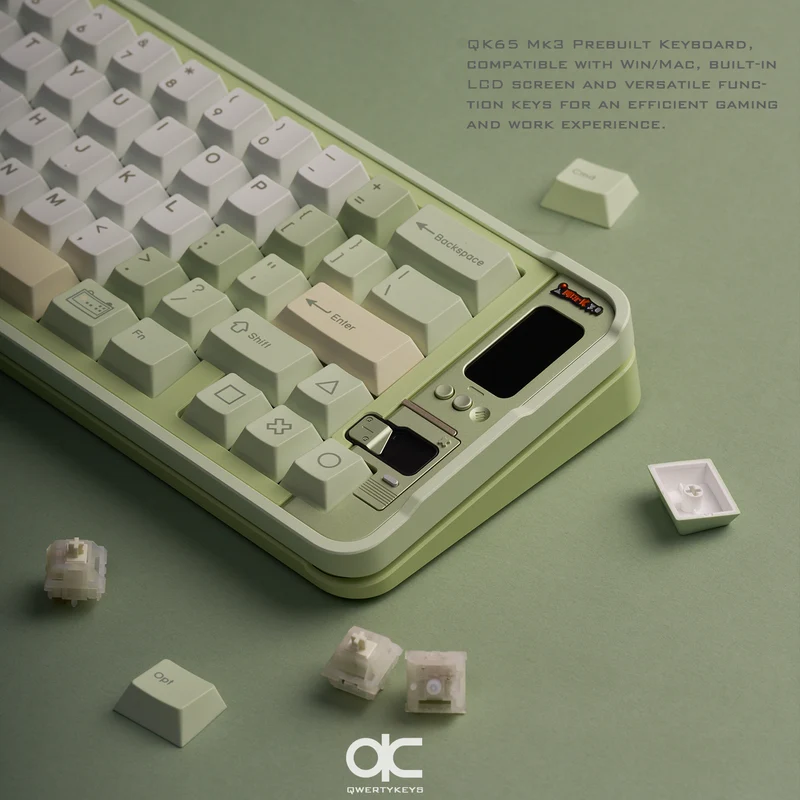 Qwertykeys QK65 Mk3 Prebuilt Wireless Mechanical Keyboard (Bubble Dragon)