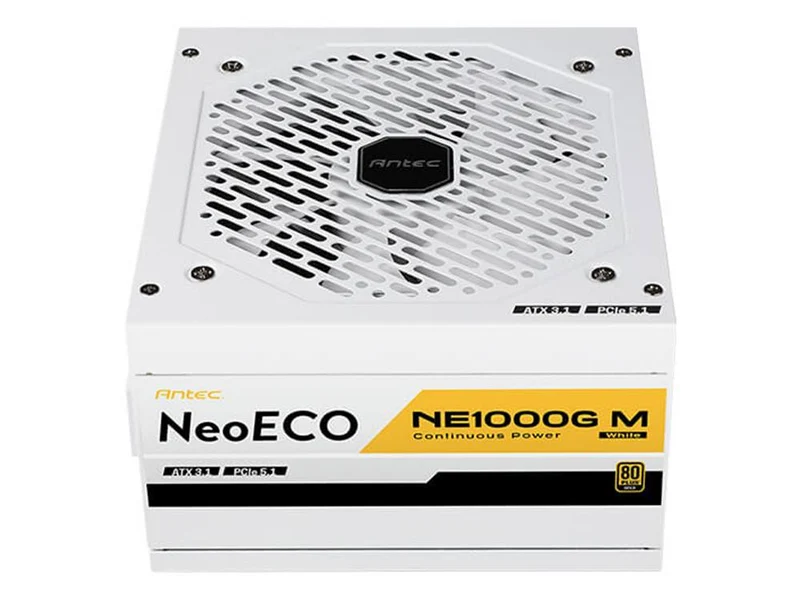 Antec NeoECO Gold M NE1000G M 1000W 80+ Gold Fully Modular ATX 3.0 Power Supply - White