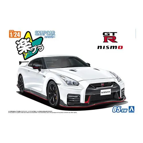 Aoshima 1/24 Snap R35 Nissan Gt-r Nismo 2017 Brilliant White Pearl