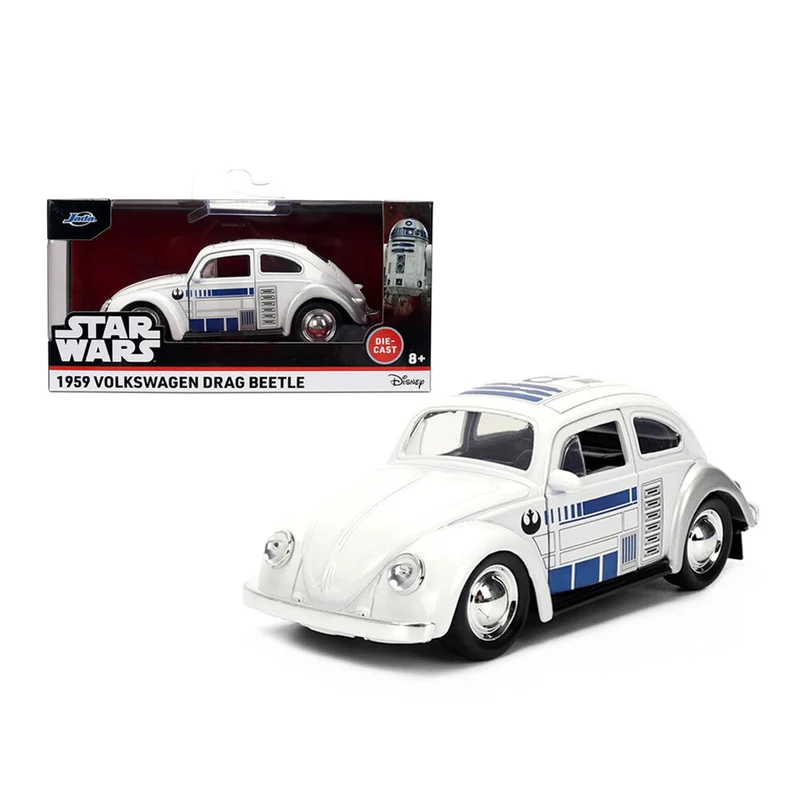 Jada 1:32 Scale Star Wars 1959 Volkswagen Drag Beetle R2D2 Diecast Model Car